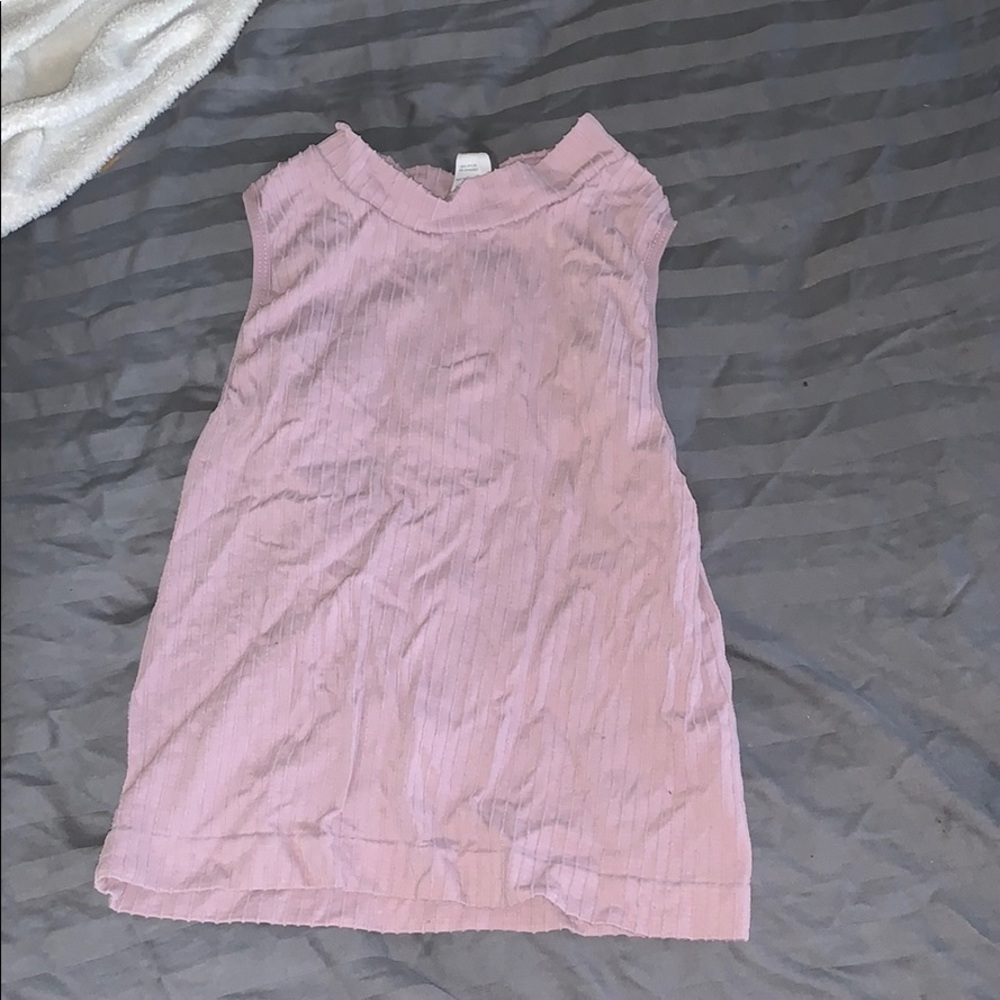 Lavender mock neck crop top size xs